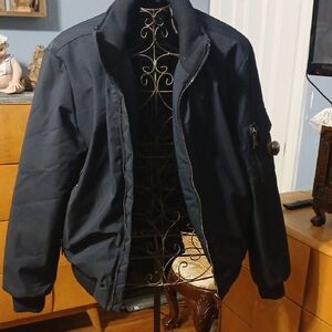 Guess Men's Dark Blue Bomber Jacket